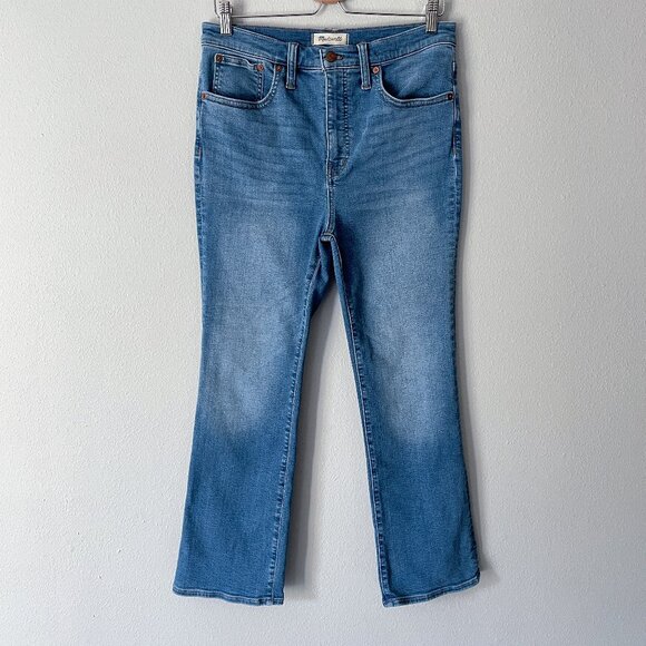 Madewell Cali Demi Boot Jeans in Dorrance Wash: Tencel Denim Edition Size 29 - Picture 1 of 13